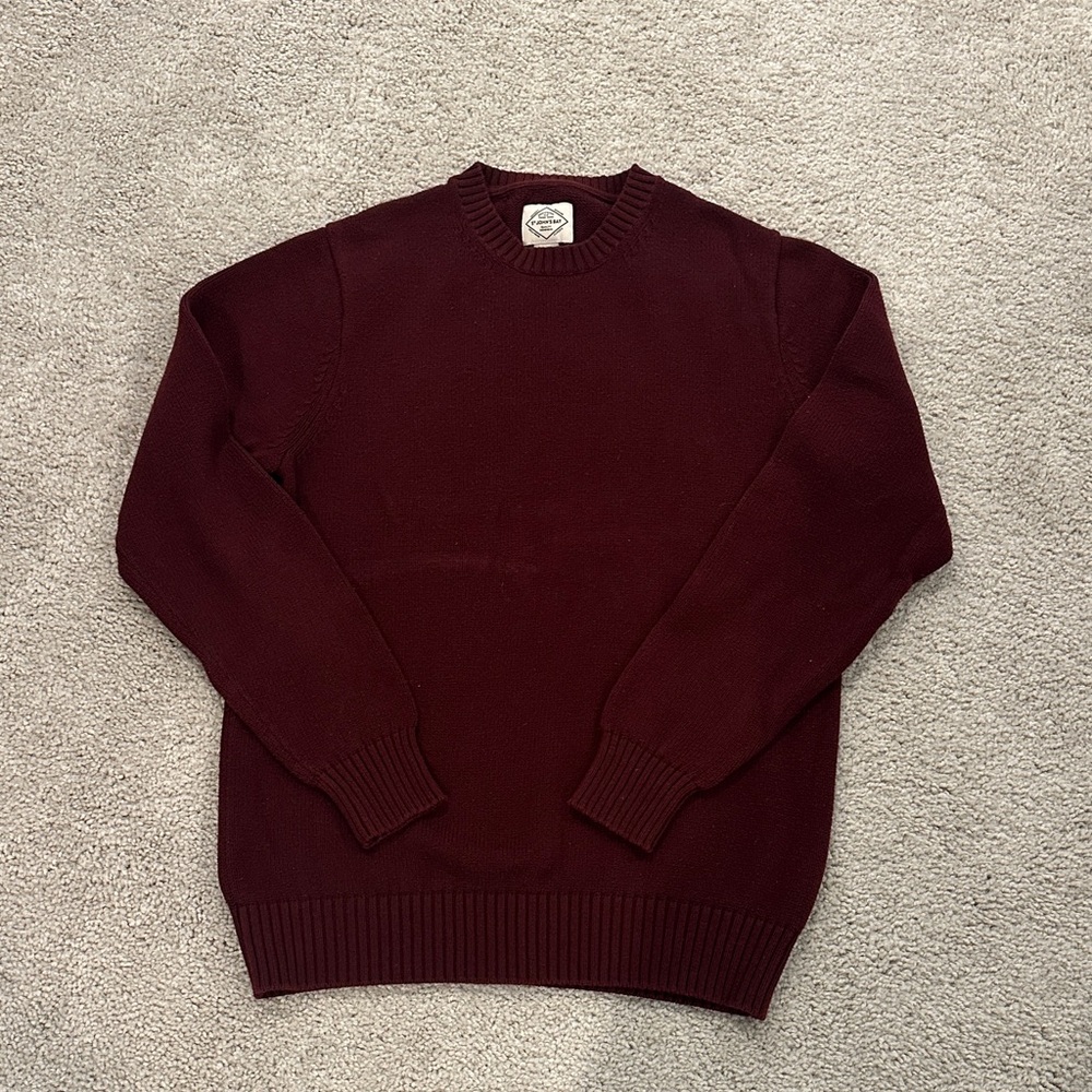 St. John's Bay Men's Deep Burgundy Crewneck Sweater
